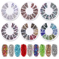 Nueva Manicura Pequeña Cuadrícula En Caja Color Mixto Taladro Joyas De Diamantes De Imitación main image 1