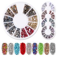 Nueva Manicura Pequeña Cuadrícula En Caja Color Mixto Taladro Joyas De Diamantes De Imitación main image 3