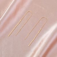 Simple Copper Jewelry Korean Simple Tassel Long Earrings main image 7