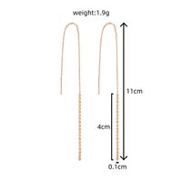 Simple Copper Jewelry Korean Simple Tassel Long Earrings main image 9