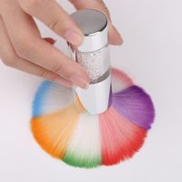 Mode Rainbow Couleur Nail Art Brosse De Nettoyage Poignée En Métal main image 3