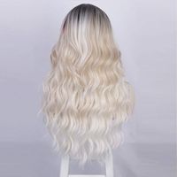 Fashion Long Curly Big Wave Chemical Fiber Headgear Wig main image 5