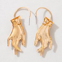 Exaggerated Alloy Women's Leg-shaped Irregular Alloy Earrings main image 6