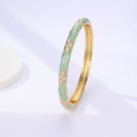 Retro Ethnic Style Enamel Electroplating 18k Gold Alloy Bracelet sku image 1