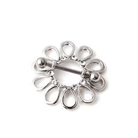 Ethnic Style Geometri Piercing Jewelry Stainless Steel Nipple Ring main image 3