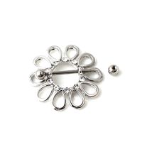 Ethnic Style Geometri Piercing Jewelry Stainless Steel Nipple Ring main image 4