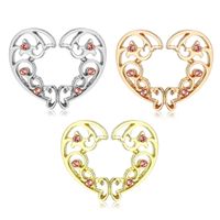 Pierced Perforation Heart-shaped Diamond Alloy Nipple Ring Jewelry main image 1