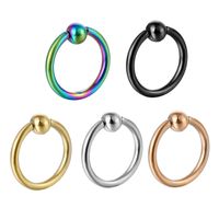 Stainless Steel Gold Electroplating Unisex Nose Pin C Rod Breast Ring Nose Ring main image 6