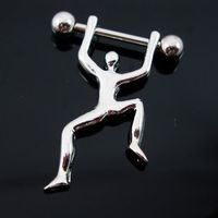 Wholesale Body Piercing Jewelry Sports Alloy Nipples Ring main image 3