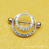 Wholesale Diamond U-shaped Rod Breast Ring Body Puncture Jewelry Wholesale main image 4