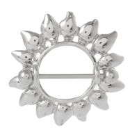 Fashion Stainless Steel Piercing Jewelry Sun Flower Round Alloy Nail main image 4
