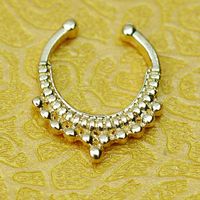 Wholesale Body Piercing Jewelry Fake Gold-plated Alloy Nose Ring main image 1