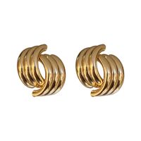 Simple Geometric Staggered Alloy Stud Earrings Wholesale main image 6
