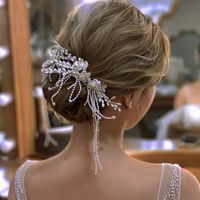 Fashion Retro Bridal Headdress Pearl Flower Hairband main image 1