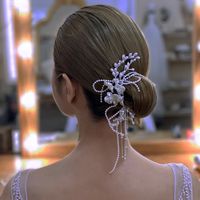 Fashion Retro Bridal Headdress Pearl Flower Hairband main image 4