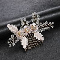 Fashion Simple Bridal Wedding Hair Accessories Alloy Leaf Hair Comb main image 1