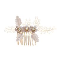 Fashion Simple Bridal Wedding Hair Accessories Alloy Leaf Hair Comb main image 5