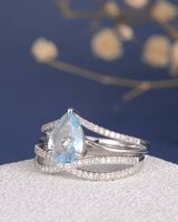 Fashion Geometric Alloy Inlaid Sapphire Cross Couple Rings main image 4