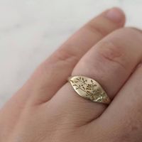 New Simple Alloy Electroplating Gold Creative Hollow Flower Ring main image 4