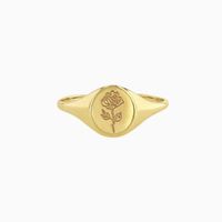 New Rose Flower Carved Pattern Fashion Women's Alloy Ring main image 4