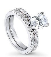 Ladies Wedding Ring Water Drop Diamond Alloy Inlaid Zircon Ring main image 3