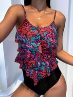 2022 Neuer Europäischer Und Amerikanischer Bikini  Badeanzug Damen Sexy Bademode Sling Print Split Bikini Mit Hoher Taille main image 1