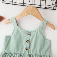 Summer Clothes Skirt Simple Little Girl Baby Solid Color Suspender Skirt main image 4