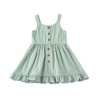 Summer Clothes Skirt Simple Little Girl Baby Solid Color Suspender Skirt main image 6