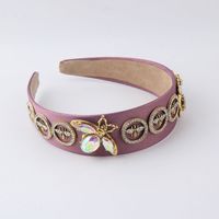 Fashion Baroque Rhinestone Pearl Bee Headband main image 6