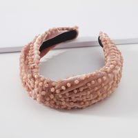 Solid Color Bead Wide-brimmed Knot Headband main image 5