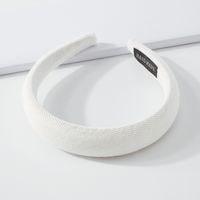 Simple Solid Color Sponge Wide-brimmed Headband main image 3