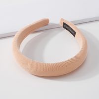 Simple Solid Color Sponge Wide-brimmed Headband main image 5