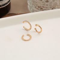 Fashion Diamond-encrusted C-shaped Alloy Earbone Clips main image 5