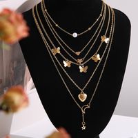 New Creative Women's Cute Moon Star Alloy Necklace 6-piece Set main image 1