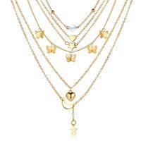 New Creative Women's Cute Moon Star Alloy Necklace 6-piece Set main image 6