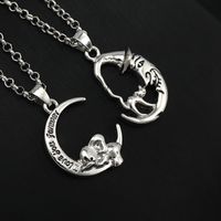 New Moon Cat On The Moon Clavicle Chain Alloy Necklace Wholesale main image 1