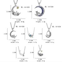 New Moon Cat On The Moon Clavicle Chain Alloy Necklace Wholesale main image 4