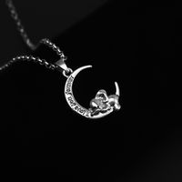 New Moon Cat On The Moon Clavicle Chain Alloy Necklace Wholesale main image 5