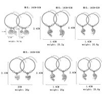 Fashion Stitching Heart Alloy Heart-shaped Engraved Letter Bracelet main image 4