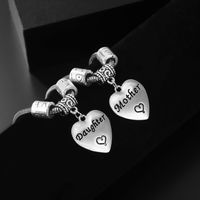 Fashion Stitching Heart Alloy Heart-shaped Engraved Letter Bracelet main image 5