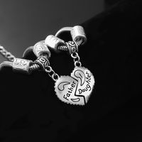 Fashion Stitching Heart Alloy Heart-shaped Engraved Letter Bracelet main image 6