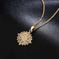 New 18k Gold-plated Copper Micro-inlaid Zircon Pendant Copper Necklace main image 3