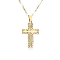 Religiöse Schmuck Halskette Mit Kreuzanhänger Aus 18 Karat Gold Mit Zirkonia-kupferbeschichtung main image 5
