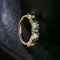 Mode Herzform Zirkon Offener Ring Weibliches Kupfer Überzogen 18 Karat Goldschmuck main image 5