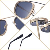 Gafas De Sol De Moda Retro Con Agujeros Irregulares Para Hombre Al Por Mayor main image 5