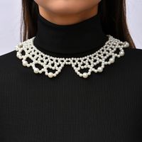 Collar De Perlas Trenzado Simple, Colgante De Chal Hecho A Mano Para Mujer, Joyería main image 2