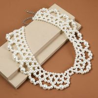 Simple Braided Pearl Necklace Female Handmade Shawl Pendant Jewelry main image 3