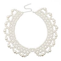 Collar De Perlas Trenzado Simple, Colgante De Chal Hecho A Mano Para Mujer, Joyería main image 6