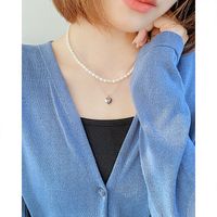 Stainless Steel Titanium Steel Fashion Plating Geometric Natural Freshwater Pearl Necklace main image 5