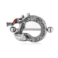 Wholesale Fashion Piercing Jewelry Dragon Fake Alloy Nipple Nails Jewelry sku image 1